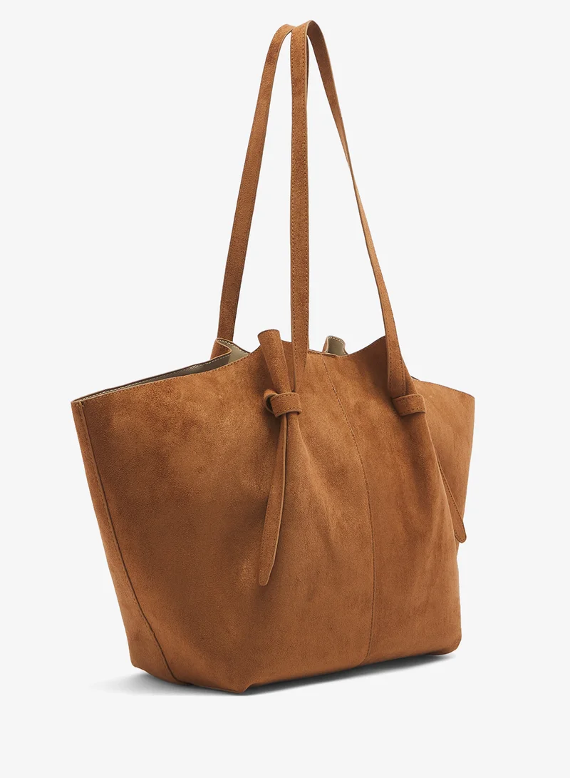 ايلا Suede Adjustable Structured Tote Bag